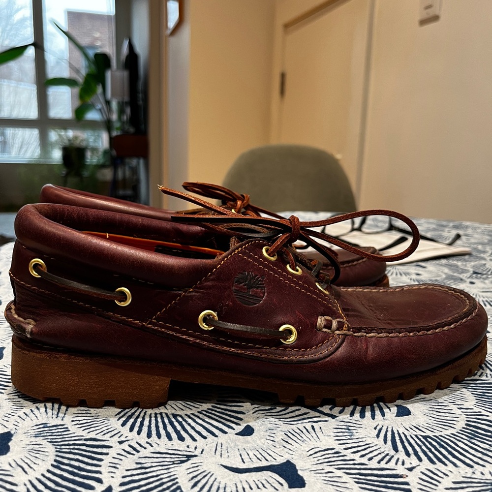 Men’s Timberland 3-eye leg sole boat shoe